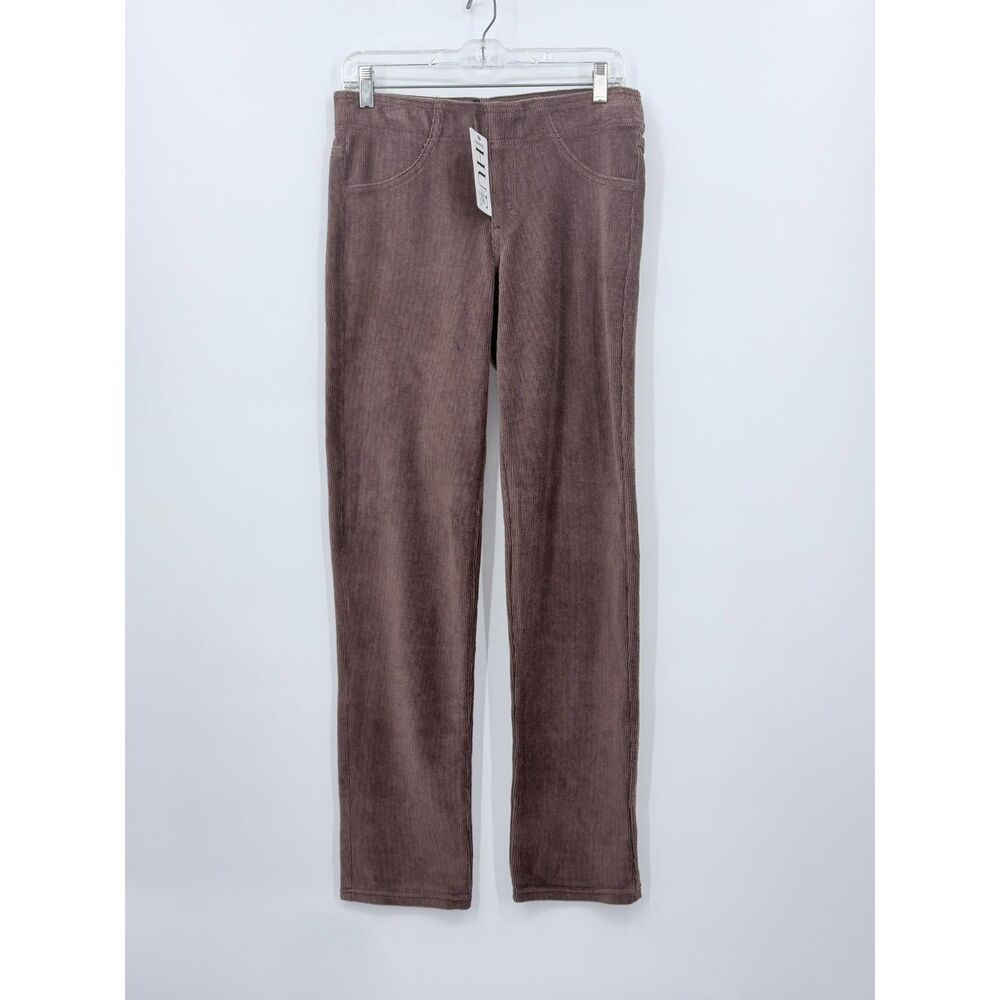 HUE Brown Corduroy Straight-Leg Leggings
